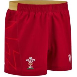Macron Welsh Pathfinder Rugby Union Shorts 2024 Adults Rouge Très grand Male