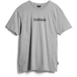 Napapijri Small Box Logo Short Sleeve T Shirt Gris M Male