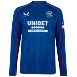 Castore Rangers Home Long Sleeve Shirt 2024 2025 Adults Bleu L Male