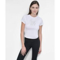 Dkny Logo Baby Tee BLANC 14 (L) Female
