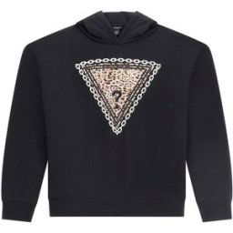 Guess Leopard Hoodie Juniors Black A996 JBLK 14Y Female