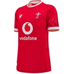 Macron Welsh Rugby Union Home Shirt 2024 Womens Rouge/Blanc 10 (S) Female