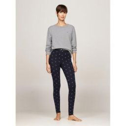 Tommy Hilfiger Legging Pj Set With Eyemask Gris Marine 10 (S) Female