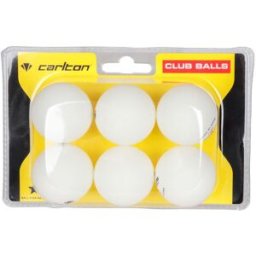 Carlton Club Table Tennis Balls 6 Pack Adults Blanc Taille unique Unisex