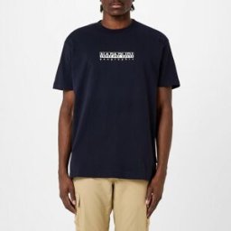 Napapijri Small Box Logo Short Sleeve T Shirt Marine M Male