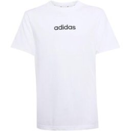Adidas Logo T Shirt Junior Blanc/Noir Lin 6-7 ans Unisex