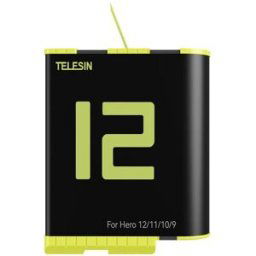 Batterie Telesin pour GoPro Hero 9/10/11/12 - 1750 mAh