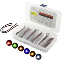 Quadrios Assortiment de LEDs rouge, vert, jaune, bleu, blanc, ambre 20 mA 3.0 V