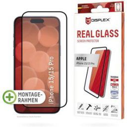 DISPLEX 01842 Verre de protection décran Apple iPhone 15, iPhone 15 Pro 1 pc(s) anti-traces de doigts 01842