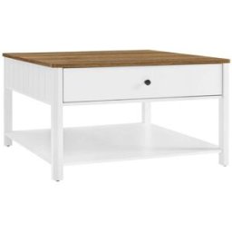 VASAGLE Table basse avec 2 grands tiroirs