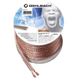 Oehlbach 105 Câble haut-parleur 2 x 1.5 mm² transparent 20 m