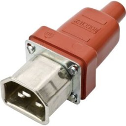 Connectique pour appareils chauffants série (connecteur réseau) 444 Kalthoff 444S/D/Si 444010 mâle, droit Nombre total de pôles: 2 + PE 16 A rouge, métal 1