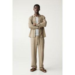 Pull&Bear Pantalon De Jogging Lin Mélangé Kaki S male