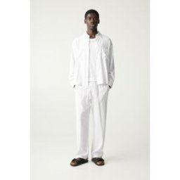 Pull&Bear Pantalon De Jogging Lin Mélangé Blanc XL male
