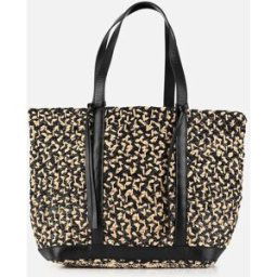Cabas L En Raphia Chine Bicolore par Vanessa Bruno Noir T.U Sacs