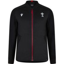 Macron Welsh Rugby Union Anthem Jacket 2024 Adults Noir Très grand Male