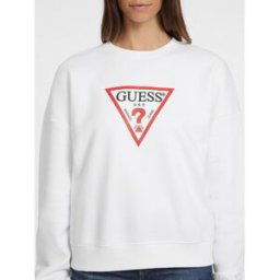 Guess Triangle Icon Crew Jumper Blanc Pur 16 (XL) Female