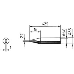 Ersa 842 CD Panne de fer à souder forme de burin Taille de la panne 2.2 mm Contenu 1 pc(s)
