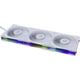 Lian-Li UNI FAN TL Series, 3er Pack + Controller Ventilateur pour PC blanc (l x H x P) 124 x 120 x 28 mm avec éclairage LED, avec contrôleur de ventilateur