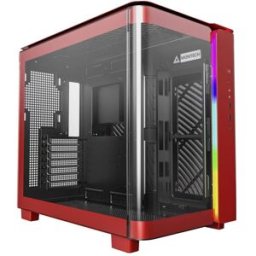 Tour midi MONTECH KING 95 Tempered Glass ARGB Boîtier PC rouge