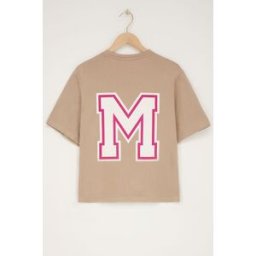 T-shirt marron clair avec logo M My Jewellery Marron M femme