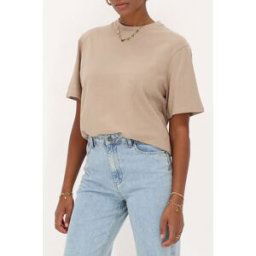 T-shirt marron clair avec logo M My Jewellery Marron femme