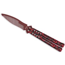 Couteau papillon balisong 23,5cm peigne brosse entraînement