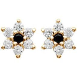 Boucles oreilles puces fleurs bicolore plaqué or Maison de la Bijouterie Y5YU40W female