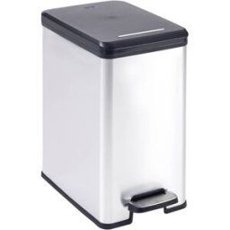 Curver DECO Bin 240639 Poubelle 25 l (l x H x P) 250 x 450 x 420 mm argent, noir 1 pc(s)