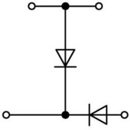Bloc de jonction à diode à 2 étages WAGO 870-541/281-491 5 mm ressort de traction Affectation: L gris 50 pc(s)