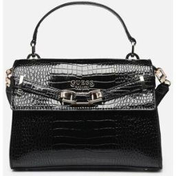 Silvye Top Handle Flap par Guess Noir T.U Sacs