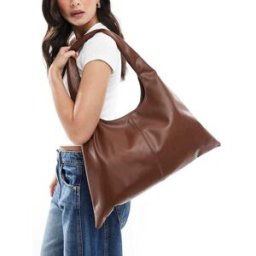 Glamorous - Cabas portÃ© Ã©paule coupe papillon - Marron chocolat Marron No Size female