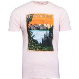 Tee shirt col rond imprimé paysage de montagne Homme BEST MOUNTAIN