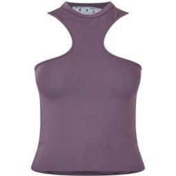 Off White Asymmetric Racer Tank Top Multiple 14 (L) Female