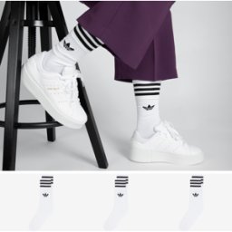 Adidas Originals Chaussettes X3 Crew Trefoil blanc/noir 37/39 femme