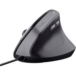 Trust Bayo II Souris ergonomique USB noir 6 Boutons 800 dpi, 1200 dpi, 1600 dpi, 2400 dpi ergonomique, Touches à frappe silencieuse, molette intégrée