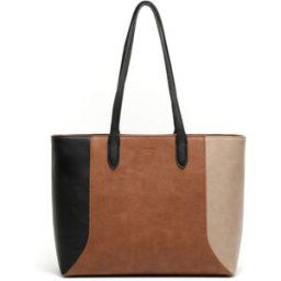 Sac bandoulière Misako Eleani grand sac shopper Beige