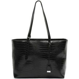 Sac bandoulière Misako Idalia grand sac shopper imprimé animalier Noir
