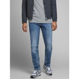 jack & jones Coupe slim droite Slim Straight Fit Bleu Glen Taille : 28 / Longueur : 30 male