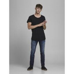 jack & jones Coupe slim droite Slim Straight Fit Bleu en coton Aiden Taille : 28 / Longueur : 32 male