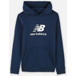 New Balance French Terry Stacked Logo Hoodie par New Balance Kids Bleu 15 - 16A Accessoires