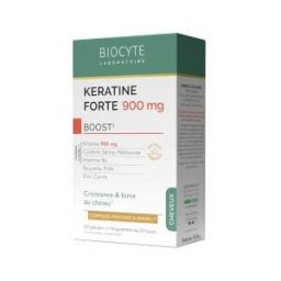 Biocyte Keratine Forte 900 mg Boost Croissance & Force du Cheveu 60 Gélules - Boîte 60 Gélules