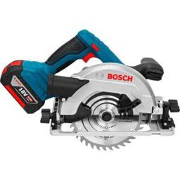Bosch Professional GKS 18V-57 G Scie circulaire portative sans fil Profondeur de coupe max. (90°) 57 mm + 2 batteries, + chargeur, + mallette, butée parallèle