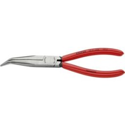 Knipex 38 21 200 pour lélectronique et la mécanique de précision Pince plate à becs ronds coudée à 40° Acier électrique Vanadium 200 mm