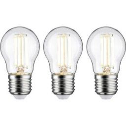 Paulmann 29215 LED CEE A (A - G) E27 forme de goutte 2.5 W blanc chaud (Ø x H) 45 mm x 80 mm 3 pc(s)