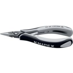Knipex 34 22 130 ESD antistatique (ESD) Pince plate à becs ronds droite Acier Chrome-Vanadium pour roulement à billes 135 mm
