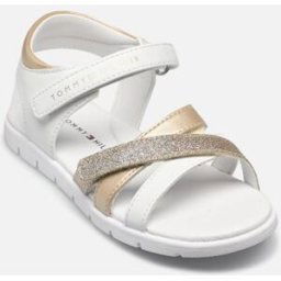VELCRO SANDAL WHITE/GOLD par Tommy Hilfiger Blanc 29 Enfant