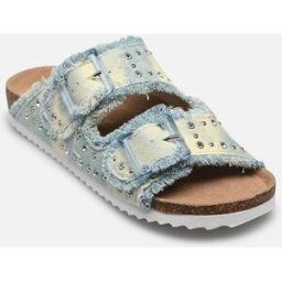 Two buckle denim sandal par Colors of California Bleu 37 Femme