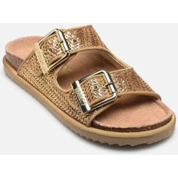 Sandal laminated rafia par Colors of California Or et bronze 36 Femme