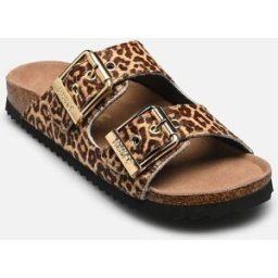 Pony hair two buckle sandal par Colors of California Marron 41 Femme